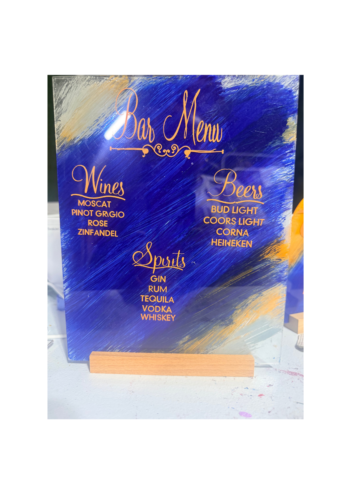 Custom Acrylic Table & Bar Signs