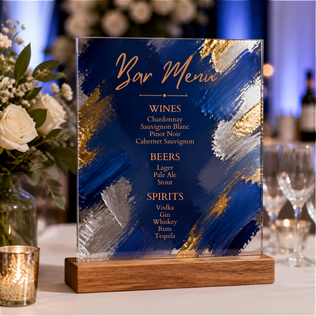 Custom Acrylic Table & Bar Signs