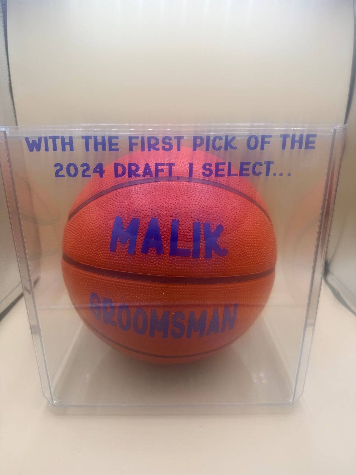Personalized Groomsmen Proposal Basketball