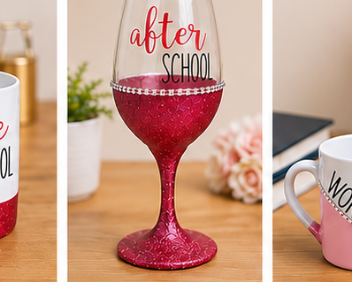 Personalized Glitter Drinkware
