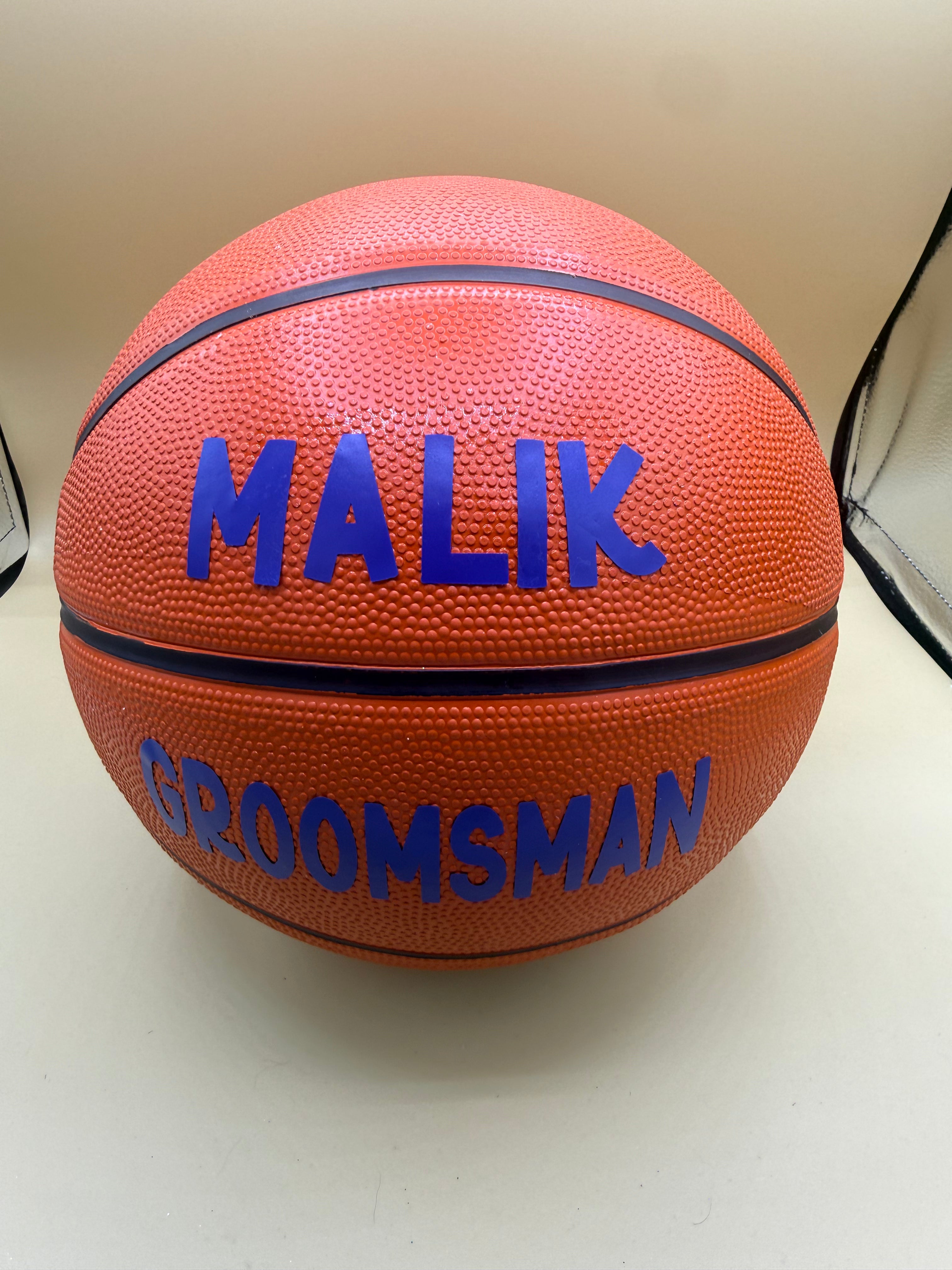 Personalized Groomsmen Proposal Basketball